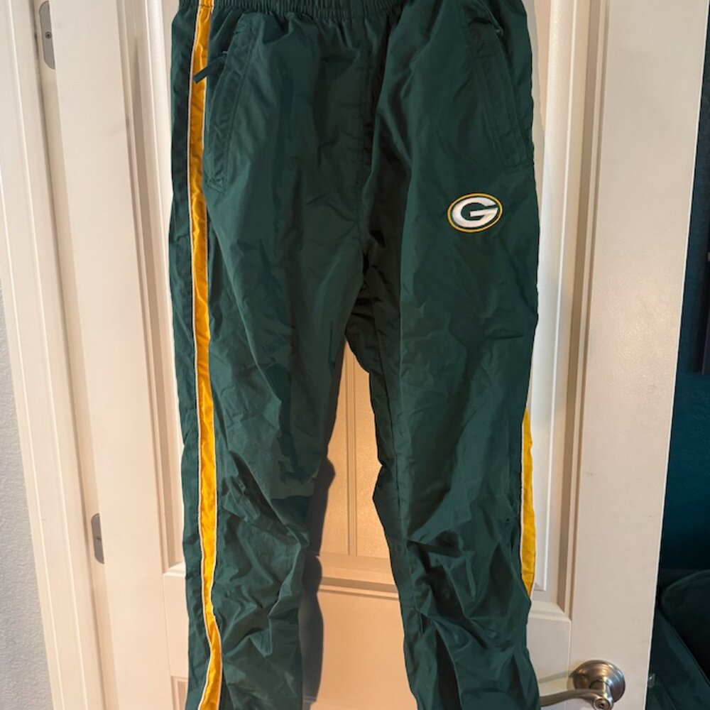 Green Bay Packers Vintage NFL Track Pants – Green/Gold – Size L
